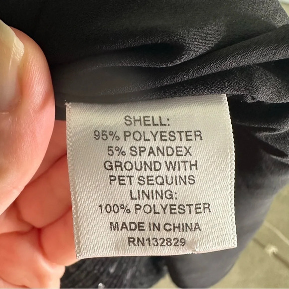 CAMILA COELHO Cassie Mini Glitter Black Dress SZ M - Picture 4 of 11